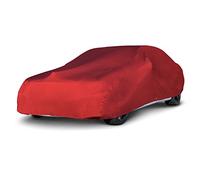 Budge RSC-3 Housse de Voiture d'intérieur Extensible de Luxe, Doublure intérieure Douce, Respirante, résistante à la poussière, Housse de Voiture pour Voitures jusqu'à 508 cm, Rouge, Taille 3 :