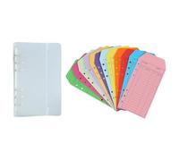 Budget Binder With Cash Envelopes, 6-Ring A6 Planner Organizer With 12 Colorful Envelopes, Cash Budget Management Book For Home School Office Personal Accounting Tuition Payment Use