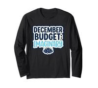 Budget de décembre : Budget de Vacances Imaginaire et Humour Financier Manche Longue