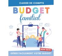 Budget familial: cahier de compte sur 12 mois | agenda mensuel non daté ultra simple pour bien gérer son budget | suivi annuel gestion des dépenses du foyer
