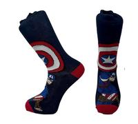 Budget Gifts Captain America Chaussettes mollet pour homme Taille 39-45
