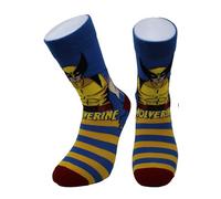 Budget Gifts Wolverine X-Men Chaussettes mollet pour homme Taille 39-45, multicolore, 6-11