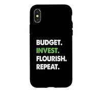 Budget Investir S'épanouir Répéter Le redressement Financier Coque pour iPhone X/XS