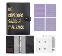 Budget Planner, 100 enveloppes Challenge, livre de défis économiques, classeur de budget 5 avec enveloppes et suivi du défi, moyen amusant d'économiser 5 050 $, livre de planification