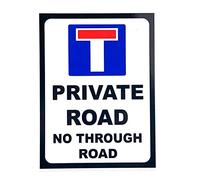BUDGET SIGNS LTD All kinds of Signs, Stickers & Printwork Panneau de sécurité « Private Road residents Parking Only No Through Road » en aluminium de 3 mm (200 mm x 150 mm)
