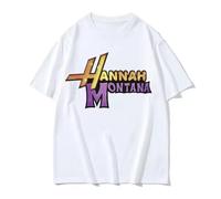 budianDR3Ww5 New Hannah Montana Logo T Shirt Men Women Summer Casual Short Sleeve Tee Shirt Unisex Fashion Aesthetic Trend T-Shirt Streetwear White, White, S