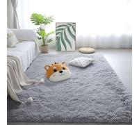 BUDINGHY Grand Tapis de Salon 250 x 310 cm Shaggy Tapis à Poils Facile à Nettoyer pour Salon, Chambre, Enfant, Gris Clair