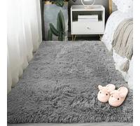 BUDINGHY Grand Tapis Salon 130 x 320 cm Dessous Antidérapant Salon Longs Tapis Moelleux et Lavable pour Décoration de Chambre à Coucher, Chambre d'enfant, Gris Clair