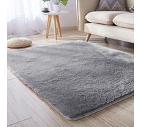 BUDINGHY Tapis Moderne 110 x 200 cm Lavable Tapis à Poils Longs Lavable, Moelleux, Moderne pour Chambre à Coucher, Salon, Espace de Jeu pour Enfants, Gris Clair