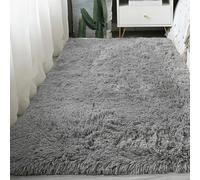 BUDINGHY Tapis Moderne 240 x 240 cm Moelleux Tapis Chambre Lavable Antidérapant pour Chambre à Coucher, Salon, Crèche, Gris Clair