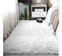 BUDINGHY Tapis Salon Shaggy 80 x 240 cm Doux Moelleux Epais Tapis de Chambre Shaggy Lavable, Moelleux, Moderne pour Chambre à Coucher, Salon, Blanc