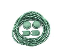 budiniao 1 paire 120 cm chaussure dentelle sport baskets course Jogging lacet avec boucles élastique paresseux cordes décoration remplacement, Vert foncé