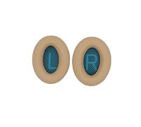 budiniao 1 Paire Coussin Oreillettes Casque éponge Protection antibruit Gamer Couverture Remplacement pour Bose QC35 QC15 QC25 Casque, Beige + Bleu