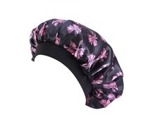 budiniao Ados enfants bébé enfants Satin Bonnet imprimé douceur chapeau couvre- couvre- Turbans Satin bonnets de couchage, Arc rose