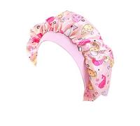 budiniao Ados enfants bébé enfants Satin Bonnet imprimé douceur chapeau couvre- couvre- Turbans Satin bonnets de couchage, Dauphin rose