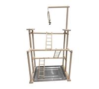 budiniao Aire de jeux multifonctionnelle pour perroquets avec échelle, centre de divertissement pour des activités ludiques stimulantes pour tous les petits oiseaux. Aire jeux en bois pour perroquets,