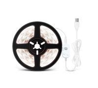 budiniao Bande Lumineuse Intelligente capteur de Mouvement Infrarouge 3500K/6500K LED Ruban Lampe Bricolage réglable TV rétro-éclairage éclairage de Fond, Lumière Chaude, 1M