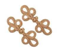 budiniao Boutons de couture, fermetures, bouton grenouille à nœud chinois, projets de bricolage pour cheongsam, cape et cardigan, facile à coudre, bouton grenouille nœud chinois, Chameau