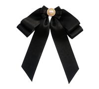 budiniao Broche nœud papillon élégante et raffinée, idéale pour décorer un chemisier une chemise. Accessoire sophistiqué et facile à porter, Noir