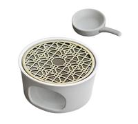 budiniao Chauffe-théière en céramique pour Le Camping et Les Pique-niques en extérieur, Servant également de réchaud pour Les Aliments et Le thé. Solution idéale pour Maintenir Une température, Blanc