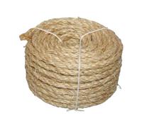 budiniao Corde de sisal, Ficelle de Chanvre, griffoir pour Chat, Structure d'escalade et Jouets pour Chats, cordelette torsadée, décoration en Jute, macramé, Couleur Lin, 6 mm x 50 m
