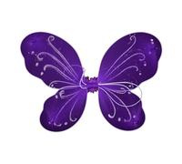 budiniao Déguisement de fée léger pour Spectacle de Carnaval, Costume de Papillon pour Enfants Filles, Cadeau, déguisement d'aile de fée, Cosplay, de Carnaval, Violet, 35x42cm