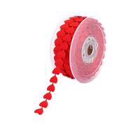 budiniao des possibilités créatives infinies ! Ruban cœur, Rouleau de 20 mètres, gaufré, en Polyester, pour décorations Florales et emballages Cadeaux.