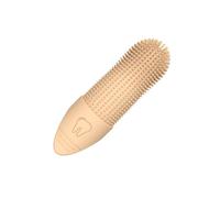 budiniao Ensemble de Brosse à Dents Super Douce pour Chien, Compact et léger, pour Un Nettoyage Pratique des Dents, Kit de Brosse à Dents en Silicone, Gel de silice, Couleur Beige