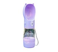 budiniao Gamelle de Voyage pour Chiens, Distributeur d'eau Portable pour toutous, Bouteille d'eau et Distributeur de Nourriture pour Chiens en déplacement, Pratique, Violet