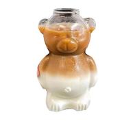 budiniao Gobelet mignon à motif ours en peluche, réutilisable et polyvalent, transparent, facile à nettoyer, de haute qualité et multi-usages - lait,