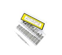 budiniao Kit d'assortiment de goupilles de maillon Bracelet 400 pièces en Acier Inoxydable, Outils réparation Barrettes à Ressort pour Bracelet Montre, goupille Ouverte en Acier Inoxydable,