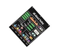 budiniao Outil pédagogique : Tableau de Poche, Organisateur météo, Calendrier éducatif et ludique, Fournitures d'apprentissage, affichette ABC, Organisateur de Lettres ABC à Suspendre.