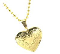 budiniao Pendentif médaillon photo pour femmes et filles, collier élégant en forme de cœur, pendentif pouvant s'ouvrir, médaillon photo plaqué or