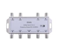 budiniao Répartiteur/commutateur Satellite écologique à 8 Sorties, adapté à Une Utilisation intérieure et extérieure. Permet de fournir simultanément 1 Signal Satellite 8 utilisateurs. Aucun Autre