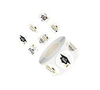 budiniao Rouleau de 500 autocollants de fermeture pour emballages cadeaux et professionnels, conçu pour impressionner vos clients. Étiquettes autocollantes et stickers fin d'études disponibles en 6