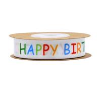 budiniao Rouleau de Ruban « Joyeux Anniversaire » : promesses et polyvalence pour créer de Souvenirs d'anniversaire. Contient 1 Rouleau Ruban pour Vos créations DIY.