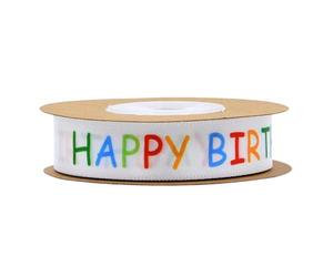 budiniao Rouleau de Ruban « Joyeux Anniversaire » : promesses et polyvalence pour créer de Souvenirs d'anniversaire. Contient 1 Rouleau Ruban pour Vos créations DIY.