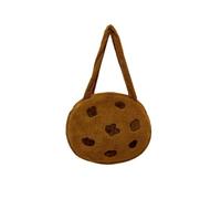 budiniao Sac à biscuits en peluche Innovation Sacs à dessert Solution de rangement Biscuits sac bandoulière en fèves de chocolat noir Cadeau pour, 3 * 26 * 24cm