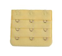 budiniao Sangle d'extension Extensions de soutien-gorge Boucle 3 crochets élastiques Boutons multicolores Remplacement de longueur 3 rangées pour sous-vêtements, jaune foncé