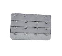 budiniao Sangle d'extension Extensions de soutien-gorge Boucle 4 crochets Crochets de soutien-gorge Respirant Remplacement pratique 3 rangées pour sous-vêtements, Gris argent