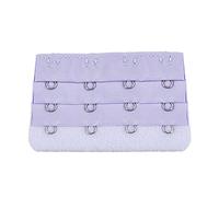 budiniao Sangle d'extension Extensions de soutien-gorge Boucle 4 crochets Crochets de soutien-gorge Respirant Remplacement pratique 3 rangées pour sous-vêtements, blanc violet