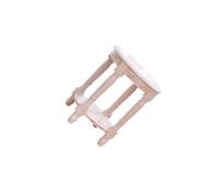 budiniao Support de Pot de Fleurs rétro, Tabouret en Bois, Support décoratif pour Plantes, pour intérieur et extérieur, jardinière, brûleur, Blanc, 25x20cm