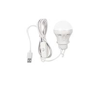 budiniao USB Mobile ampoule LED Camping suspension avec bouton interrupteur 5V lecture livre étude veilleuses lanternes maison lampe, 2.4M avec Commutateur