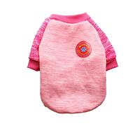 budiniao Vêtements Chemise Hiver Plus Chaud Gilet Pull Costumes Peluche Raglan Pull beauté pour Chiens Chihuahua Chiot Bouledogue, Rose, L