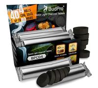 BudPro Comprimés de Charbon à Allumage Rapide 33mm - 40 Comprimés pour Encens, Résine et Bakhoor