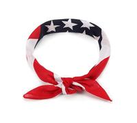 Budsmile Bandanas Drapeau Américain Rouge Blanc et Bleu Drapeau USA Bandeau Bandeau Unisexe Tour de Cou et Visage Écharpe Head Wrap