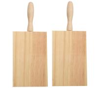 Budstfee Panne de gnocchis Bois, Planche Gnocchi 2pcs de qualité Alimentaire en Bois Planche de pâtes antiadhésive