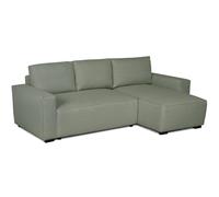 Budwing Jade Canapé-lit d’Angle 4 Places - Chaise Longue Réversible, Rangement Intégré et Dossier Inclinable - Style Minimaliste, Tissu 100% Polyester - 239x135x91 cm - Vert