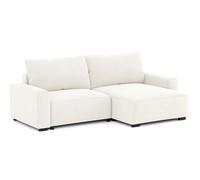 BUDWING Lauren Canapé-lit 3 Places - Chaise Longue Réversible avec Coffre - Style Moderne, Tissu Résistant 380 g/m² - 269x158x96 cm - Beige