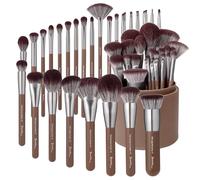 Bueart Design Lot de 26 pinceaux de maquillage professionnels avec étui, pinceaux pour le visage et les yeux pour fond de teint, poudre, contour, fard à joues, fard à paupières